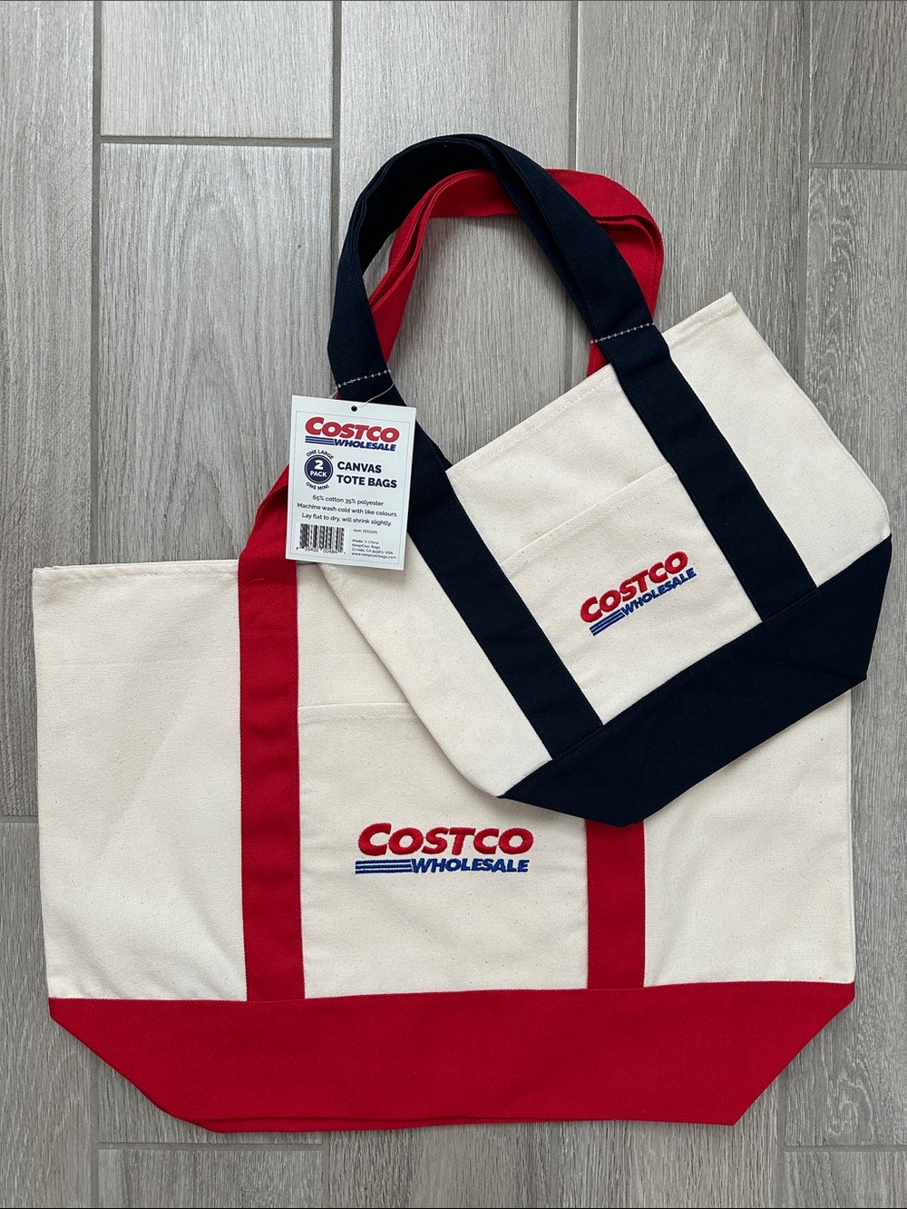 Costco Canvas Tote Set